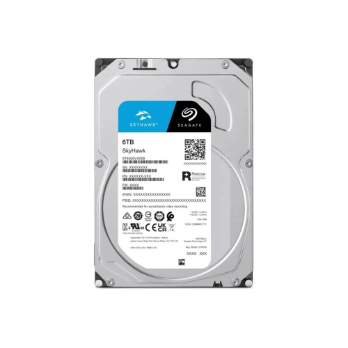 SEAGATE SKYHAWK, ST6000VX009, 3.5'', 6TB, 256Mb, 5400Rpm, Güvenlik, HDD